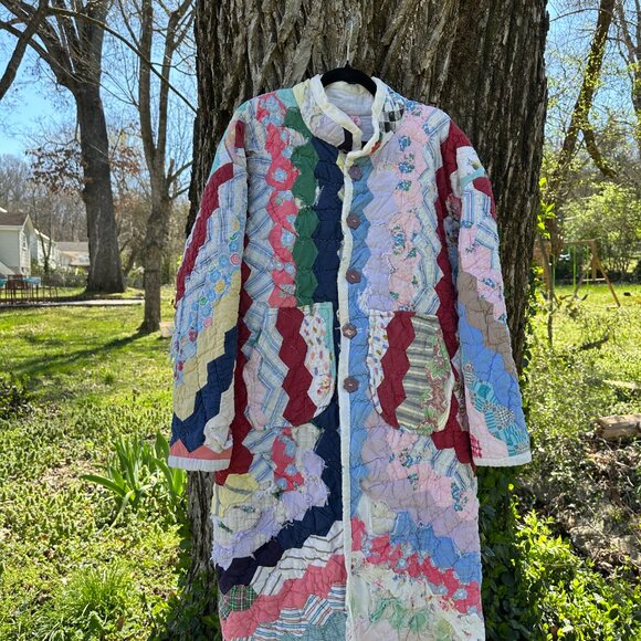 handmade, upcycled quilt + blanket coats - Picture 9 of 13